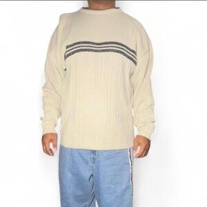 90s/Y2K cream long sleeve sweater.